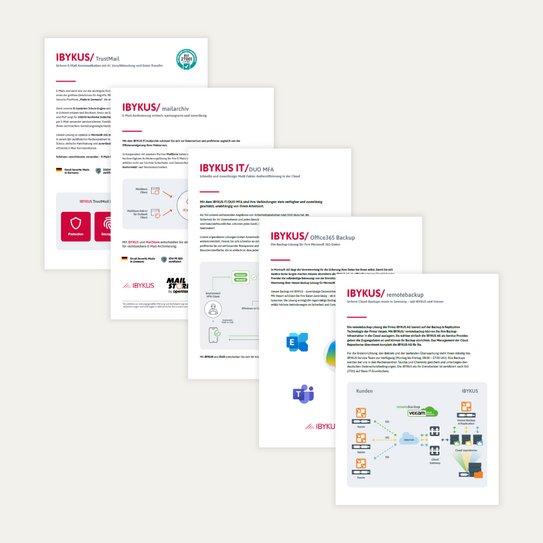 Vorschau unserer Produktflyer für unsere Cloud Managed Services